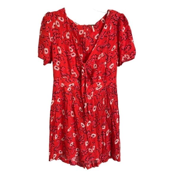 Free People Jinx Floral Mini Dress Romper Size 4 - Picture 4 of 12